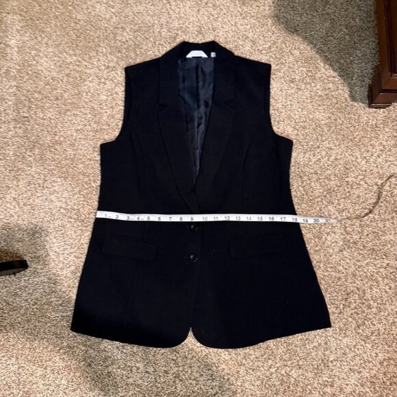 Reitman's long vest black lined office professional women's - Picture 9 of 9